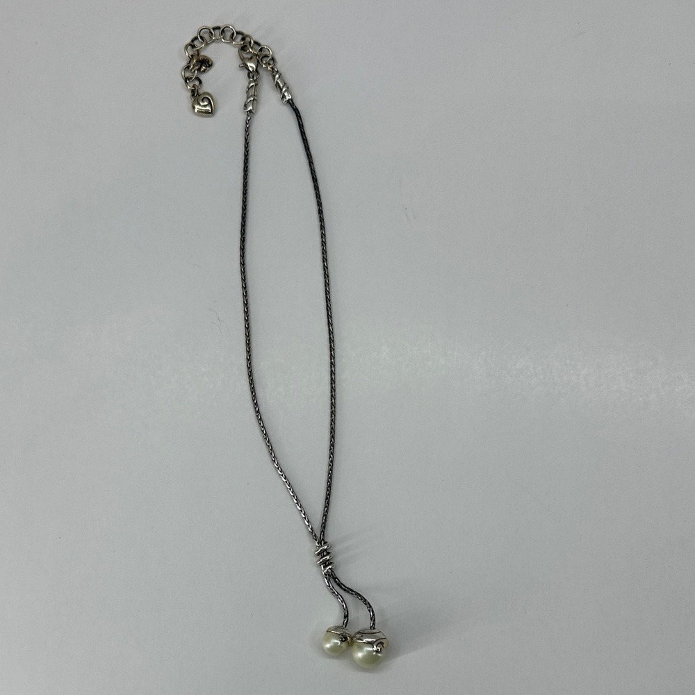 Brighton Silver Necklace with Pearl Accents